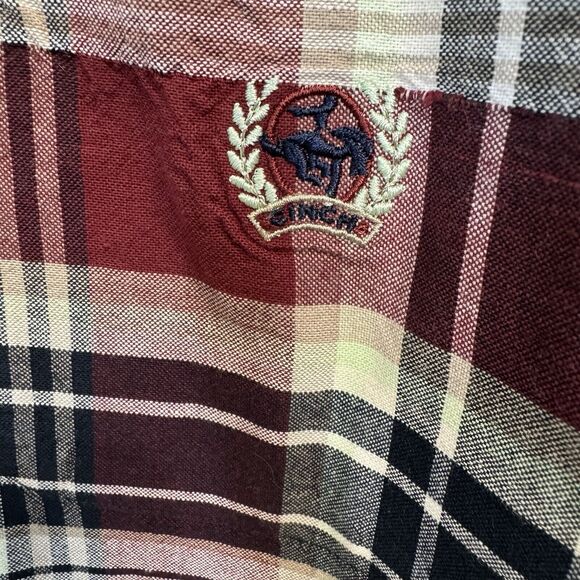 CINCH Men’s XL Plaid Western Shirt Long Sleeve Button Down Chest Pocket Cotton - Picture 4 of 7